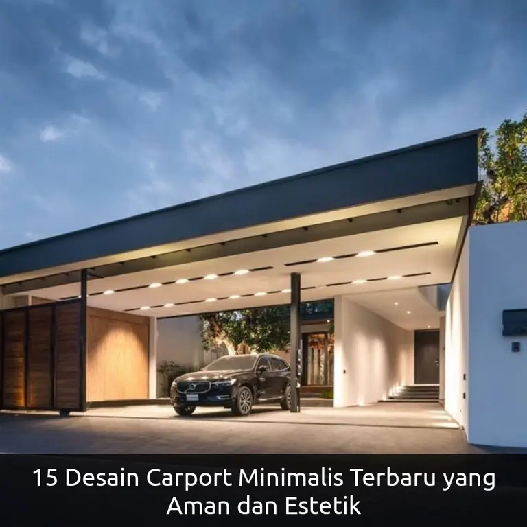 15 Desain Carport Minimalis Terbaru yang Aman dan Estetik